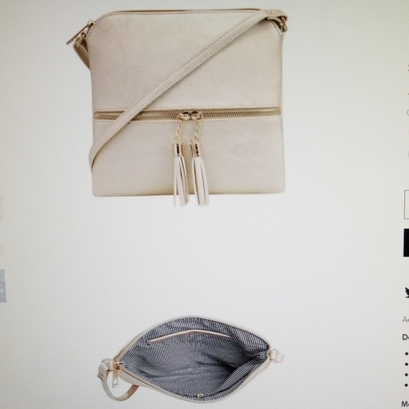 Malibu Skye vegan leather gold crossbody - Picture 3 of 7